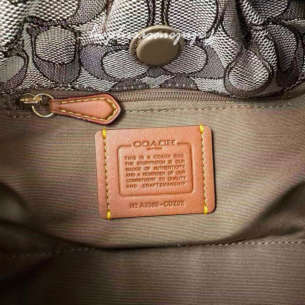 Coach Faye Shoulder Bag In Signature Jacquard With Floral Embroidery CDZ02 NWT - Picture 8 of 8